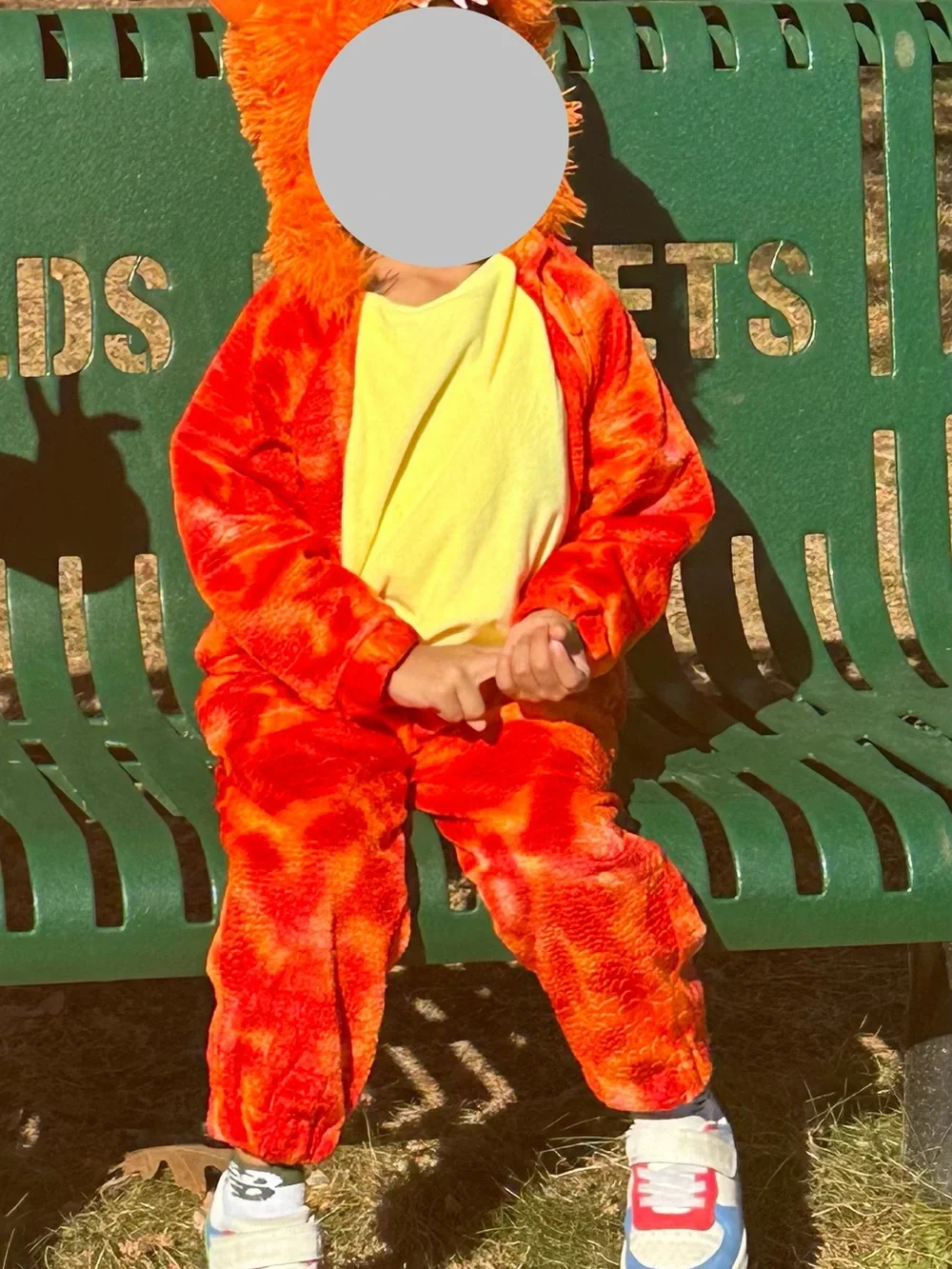Kids Orange Dragon Costume with Hood